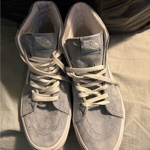 Vans Off the Wall Light Blue Suede High-Top Sneakers